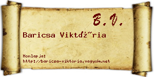 Baricsa Viktória névjegykártya